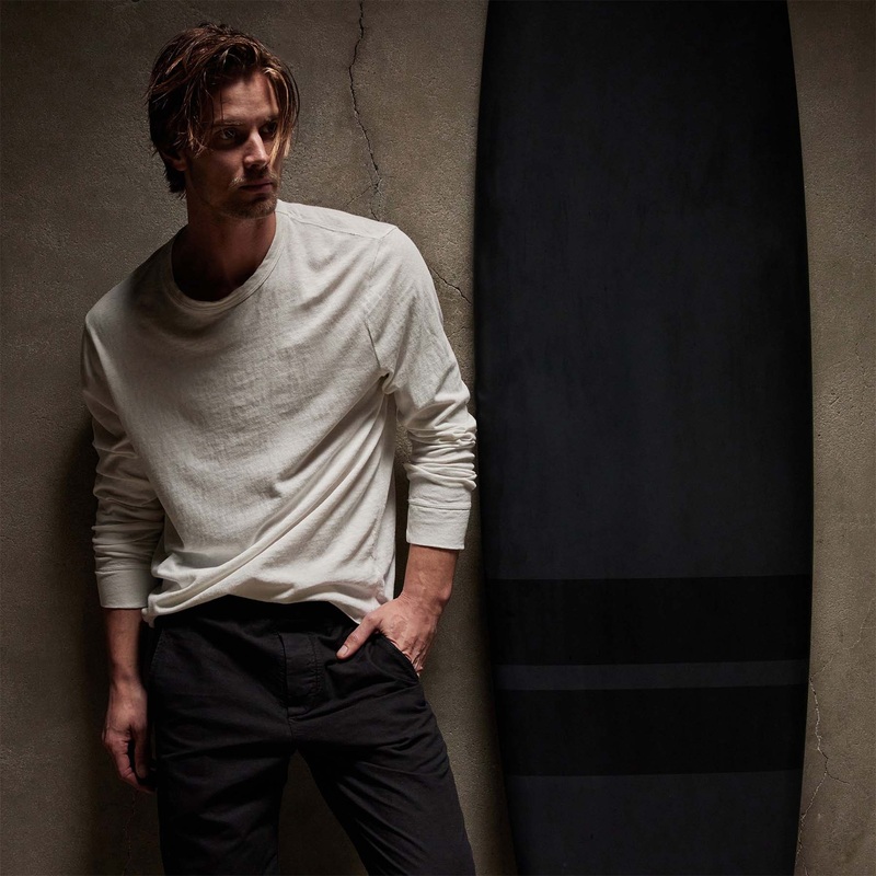 Slub Jersey Long Sleeve Crew – White
