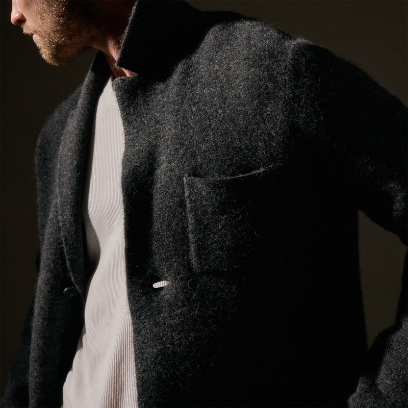 Sweater Knit Blazer – Anthracite