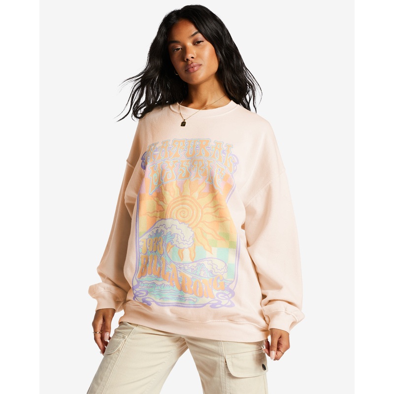 Billabong Ride In Sweatshirt-Antique White 1