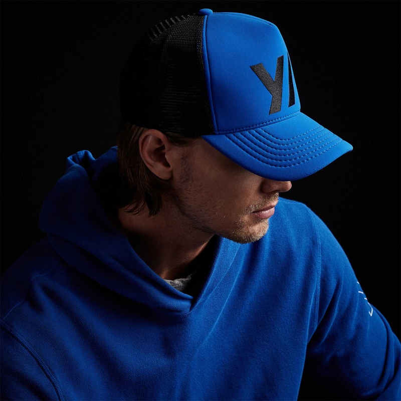 Embroidered Scuba Trucker Hat – Baltic Blue