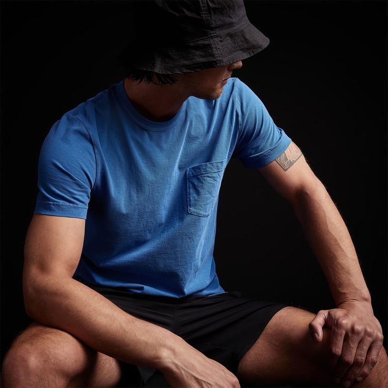 Lightweight Jersey Pocket Tee – Electric Blue Pigment