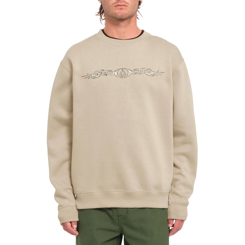 Volcom Watanite Crew Sweatshirt Khaki