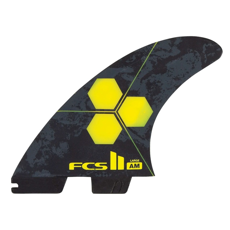 FCS II Channel Islands AM Performance Core Tri Surfboard Fins – Large/Yellow