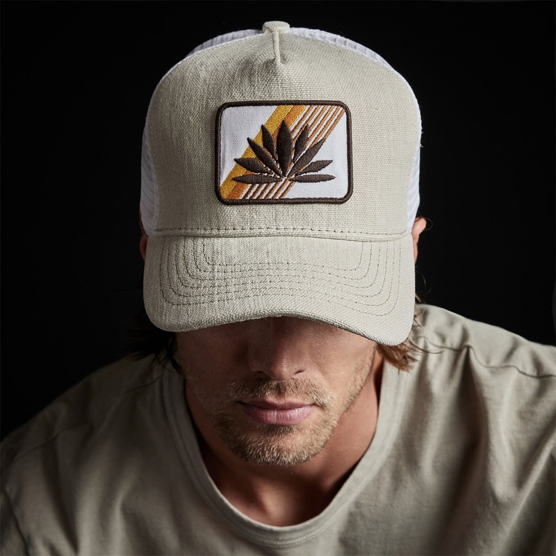 Agave Patch Linen Trucker Hat – Natural