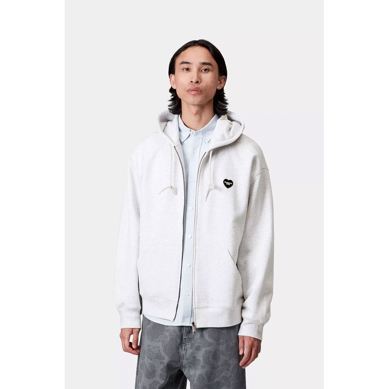 CARHARTT WIP – HOODED HEART II HARTT SWEATER – ASH HEATHER
