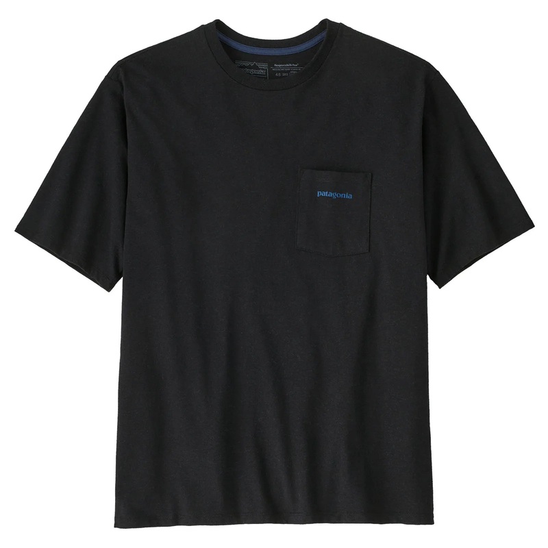 Patagonia Men’s Boardshort Logo Pocket Responsibili-Tee – Ink Black