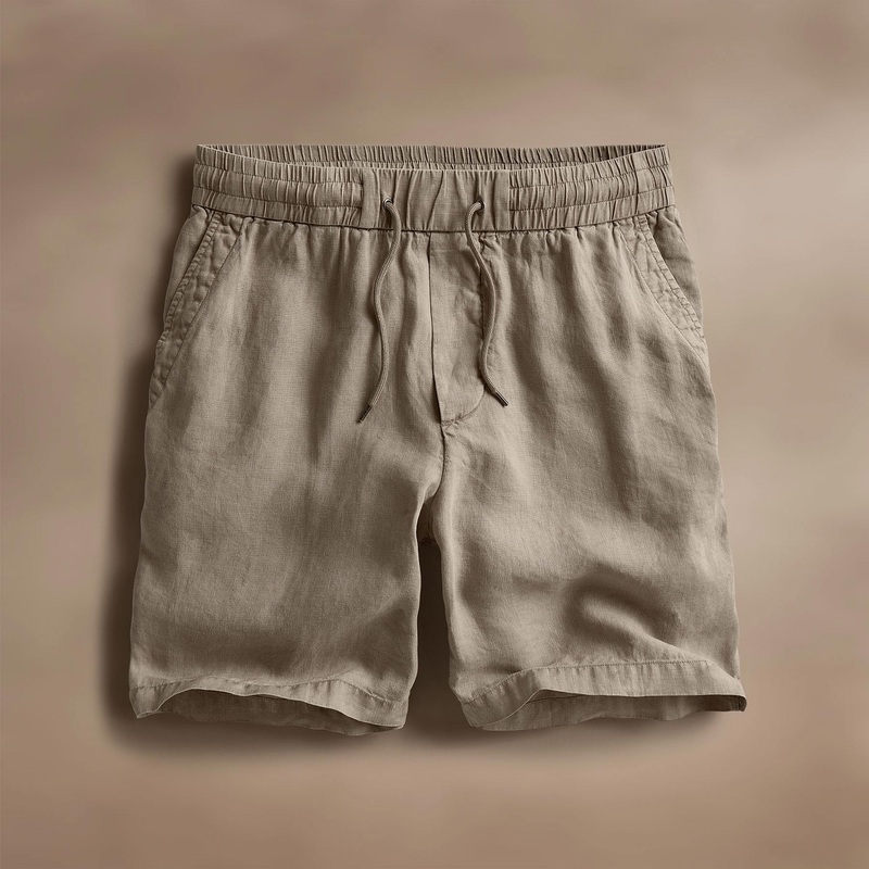 Relaxed Fit Linen Short – Mineral Pigment