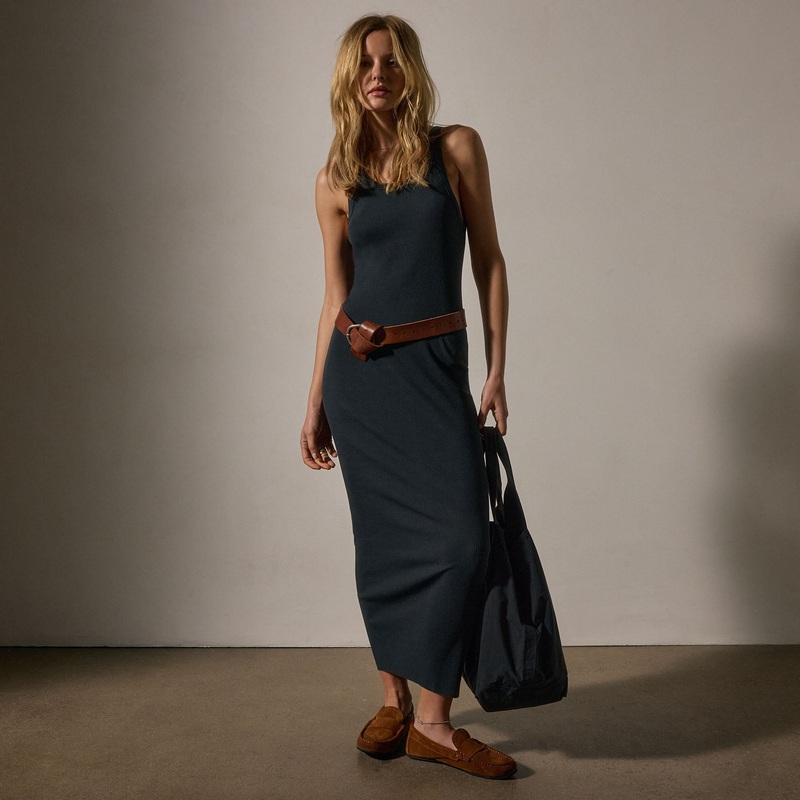 Tubular Rib Tank Dress – Magma