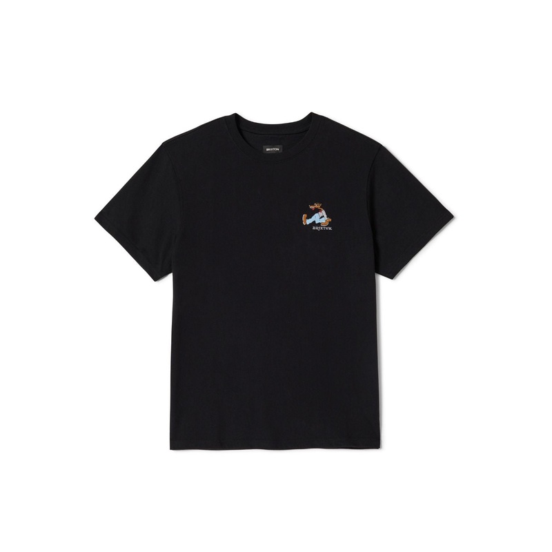 Brixton Stride Hevyweight Standard T-Shirt Black Classic Wash