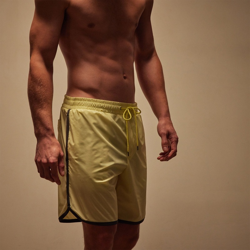 Curved Hem Boardshort – Neon/Carbon