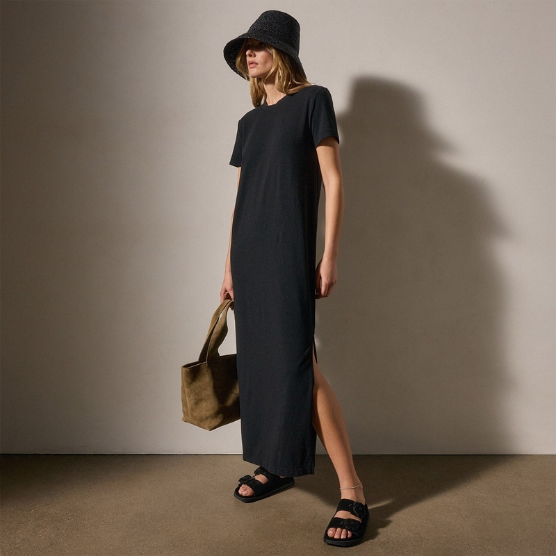 Relaxed T Shirt Dress – Black