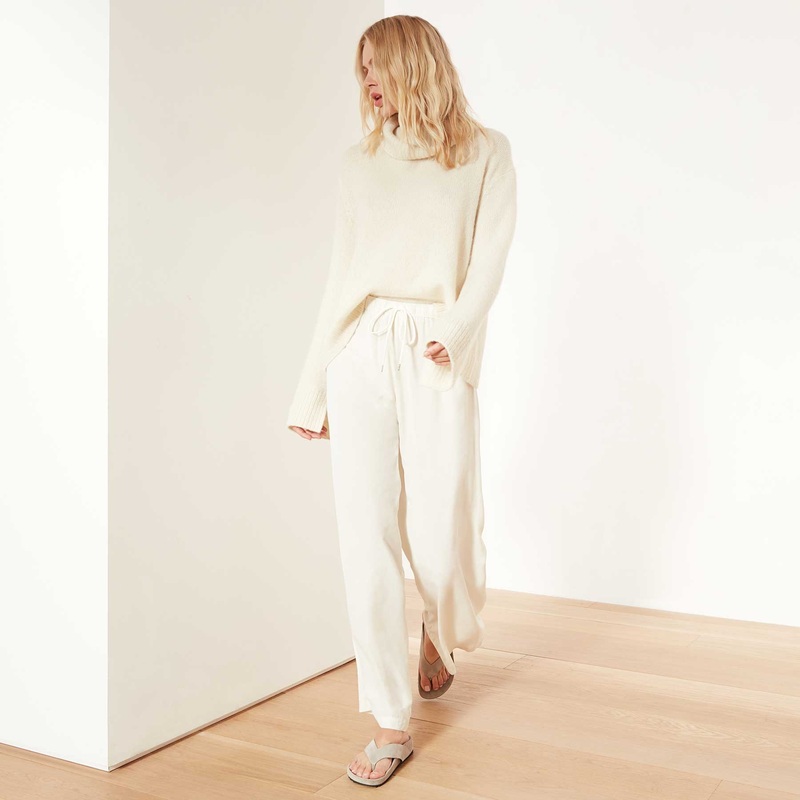 Micro Suede Pull On Pant – Alabaster