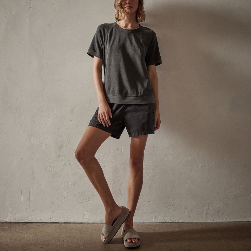 Short Sleeve Sweat Top – Carbon Pigment