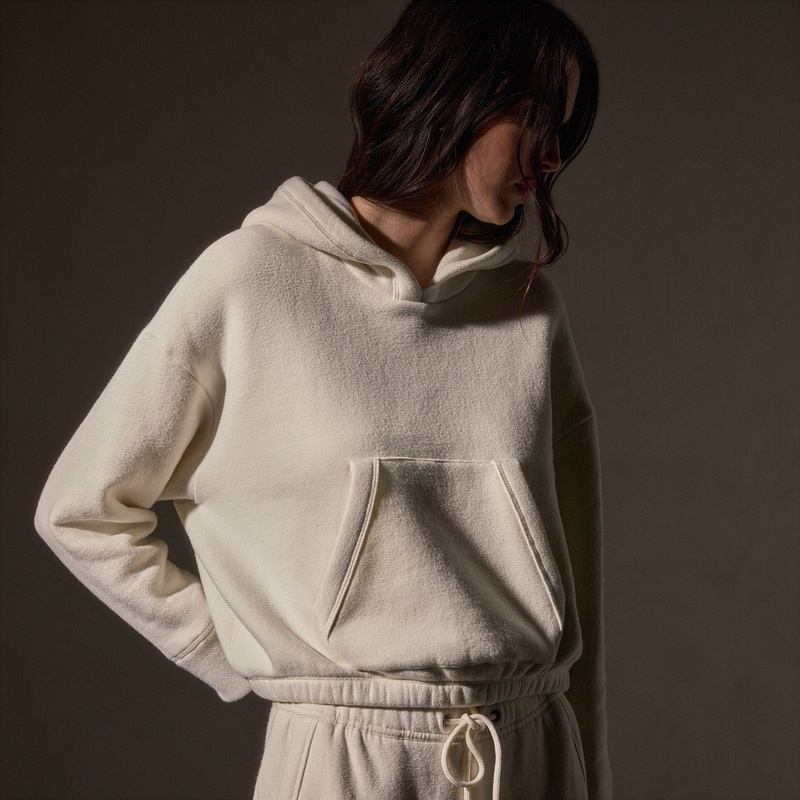 Cozy Hooded Sweat Top – Ivory