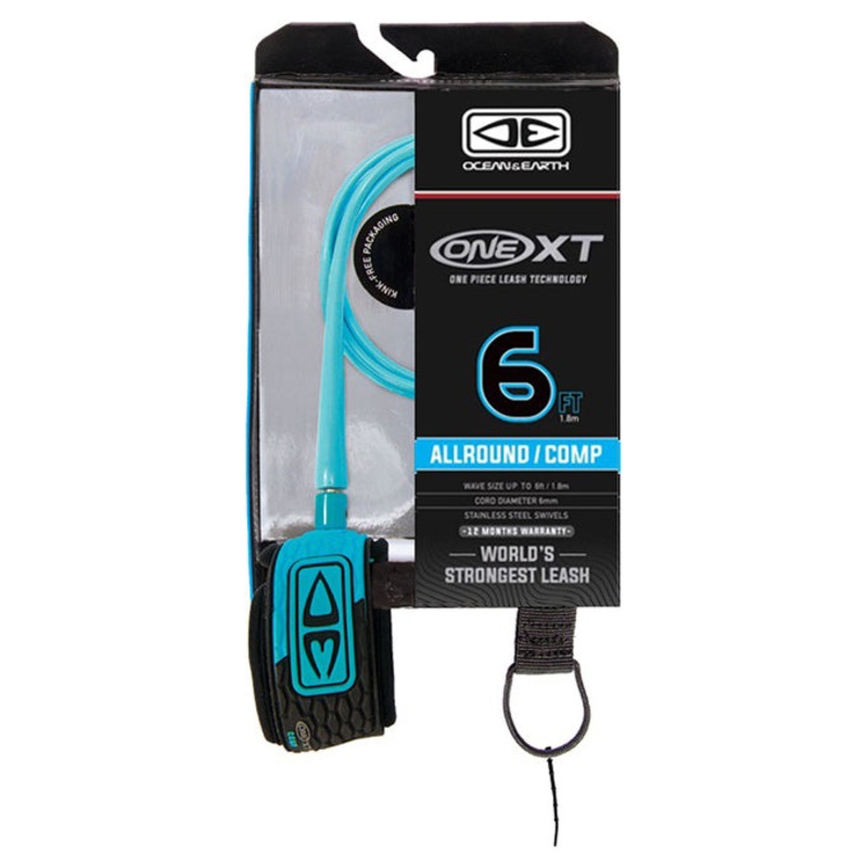 Ocean And Earth All Round Comp One-XT Leash – 6ft Aqua