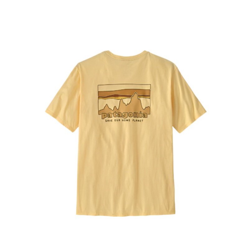 Patagonia Mens ’73 Skyline Organic T-Shirt Buttercup Yellow