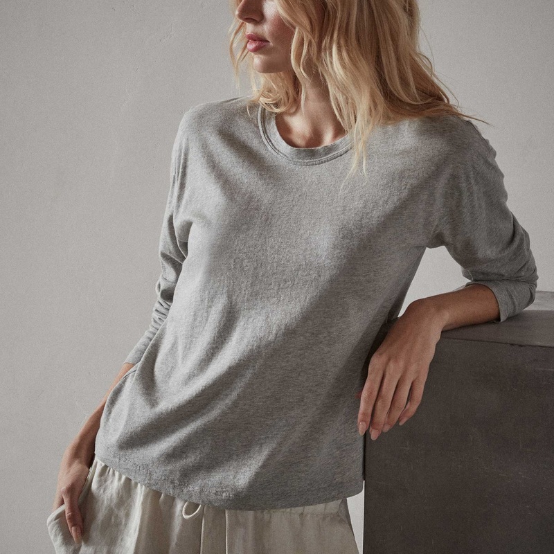 Vintage Boxy Tee – Heather Grey