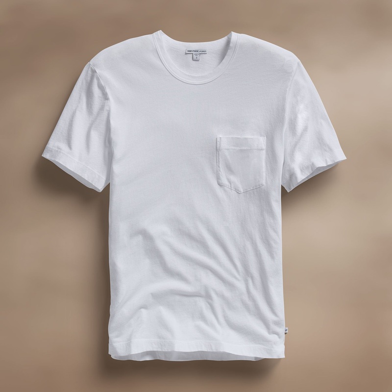 Lightweight Jersey Pocket Tee – White