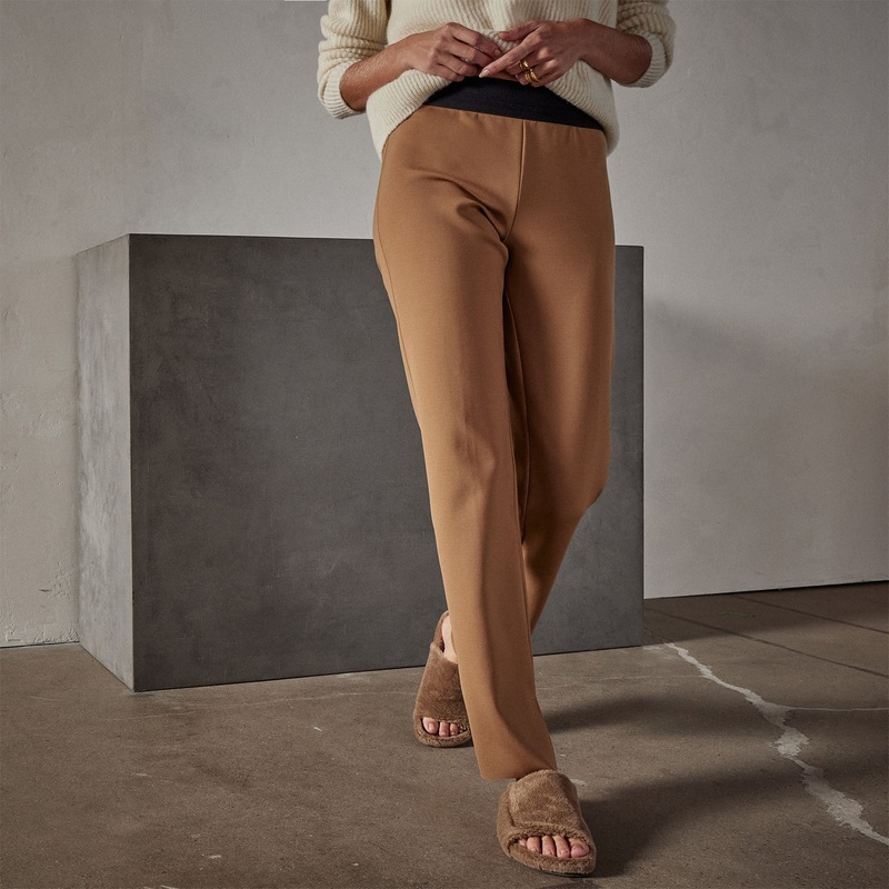 Matte Scuba Slim Fit Pant – Copper