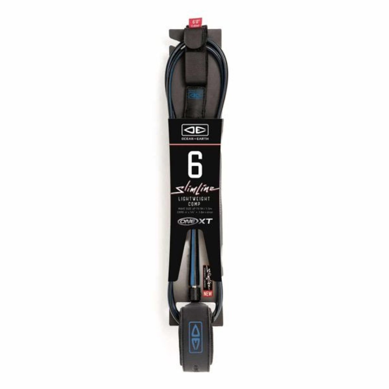 Ocean & Earth Slimline Lightweight Comp One-XT 6ft Leash – Black/Blue