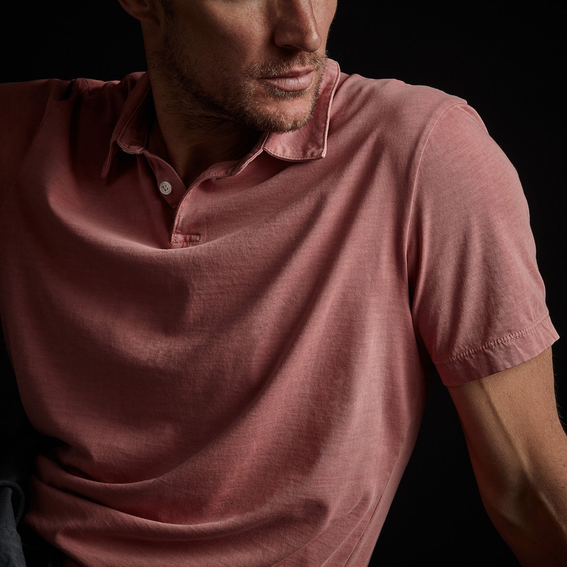 Sueded Jersey Polo – Strawberry Pigment