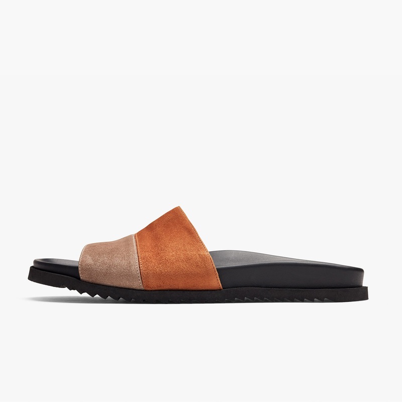 Women’s Calabasas Colorblock Slide – Taupe/Bisquit