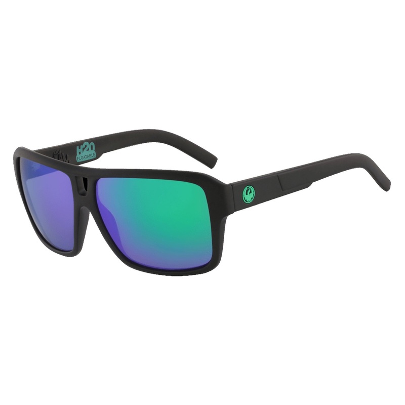 Dragon The Jam LL H20 Men’s Sunglasses – Matte Black/Green Ion Polarized