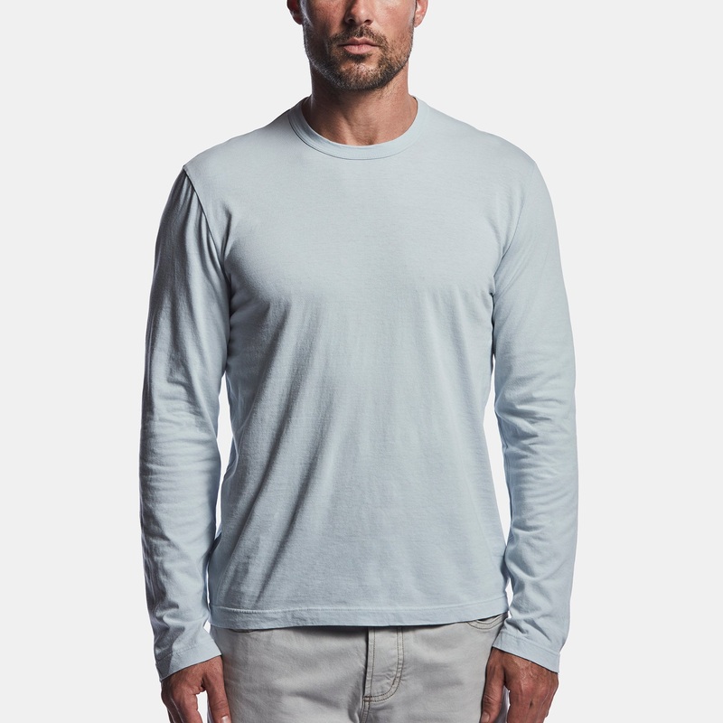 Long Sleeve Crew Neck – Grey Glacier