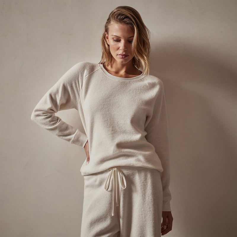 Relaxed Thermal Raglan Top – Oyster