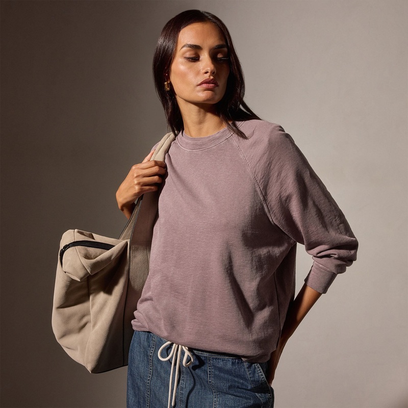 Vintage French Terry Relaxed Sweatshirt – Red Ash Pigment