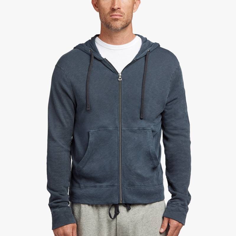 Vintage French Terry Zip Up Hoodie – Deep