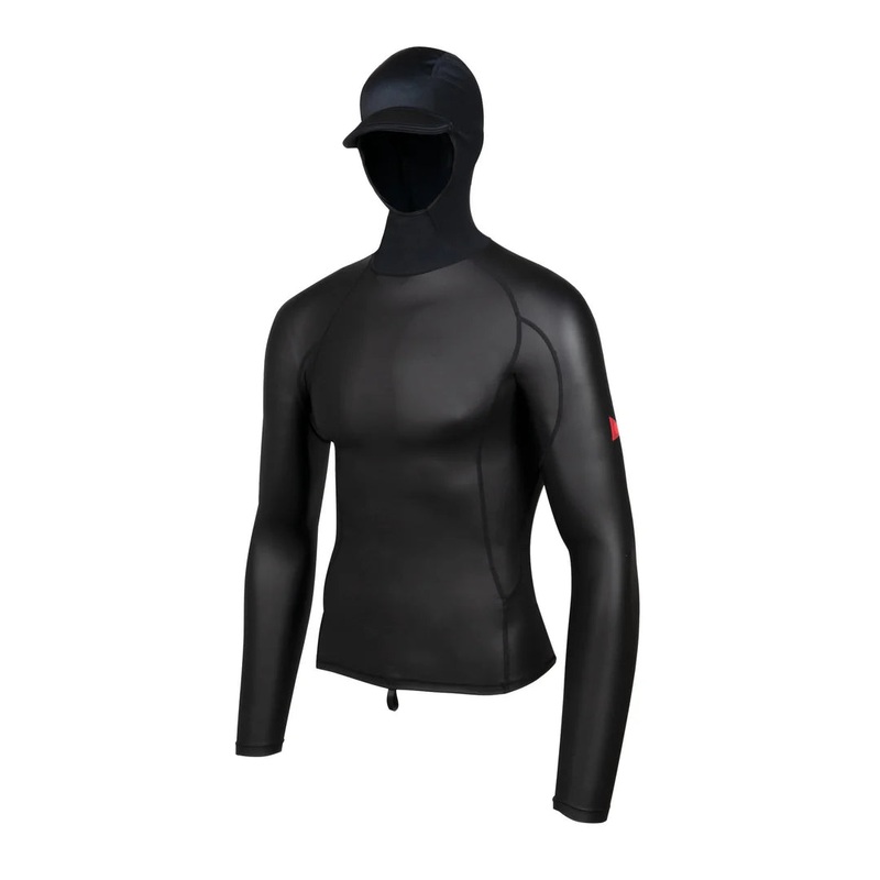 WINDSHIELD LONG SLEEVES HOODED RASHGUARD – BLACK