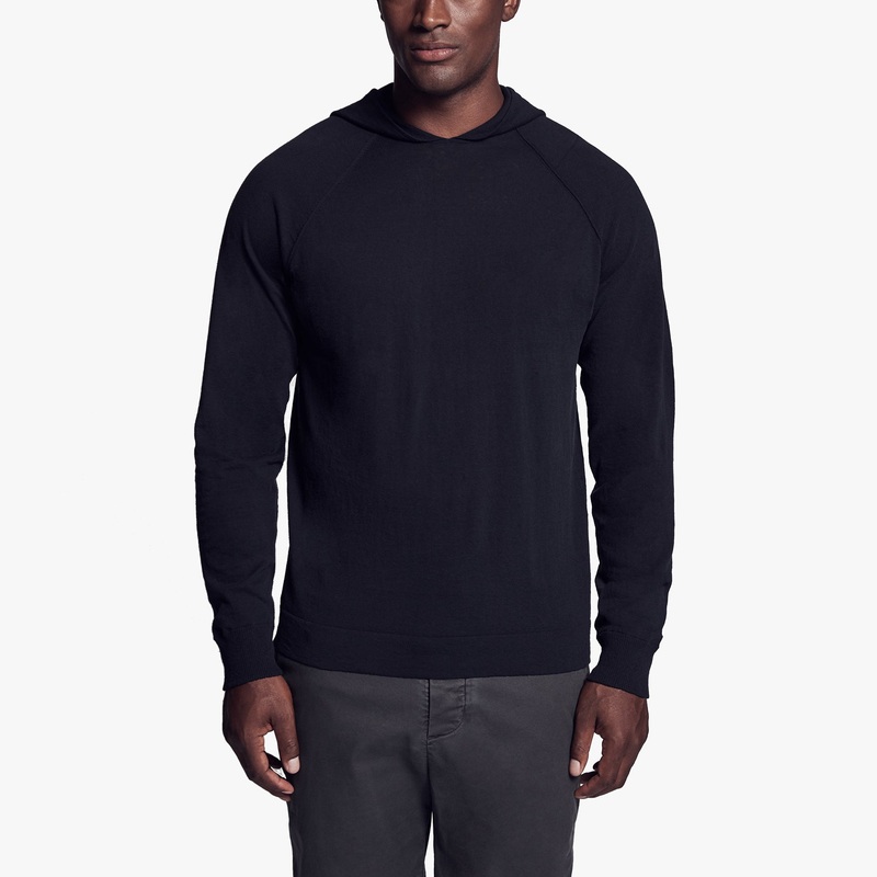 Recycled Cotton Hooded Sweater – French Navy