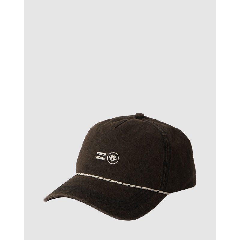 Billabong Womens Coral Snapback Hat-Black Pebble