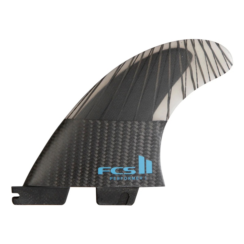 FCS II Performer Performance Core Carbon Tri Surfboard Fins – Small/Black
