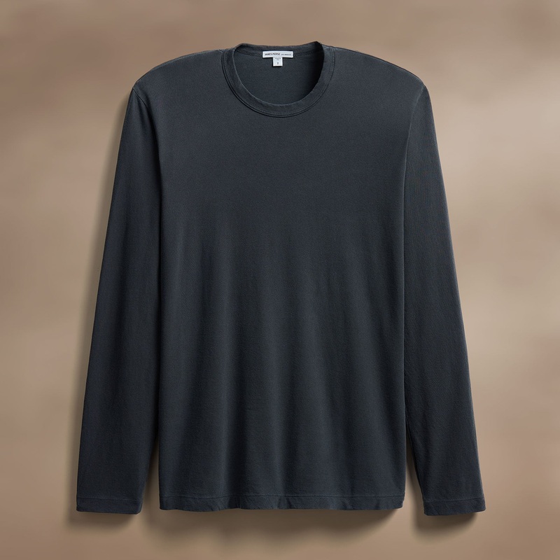 Long Sleeve Crew Neck – Blue Noir Pigment