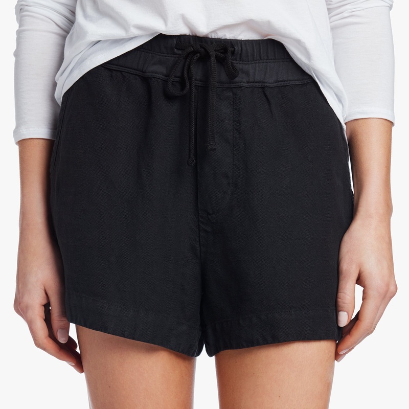 Canvas Linen Short – Black