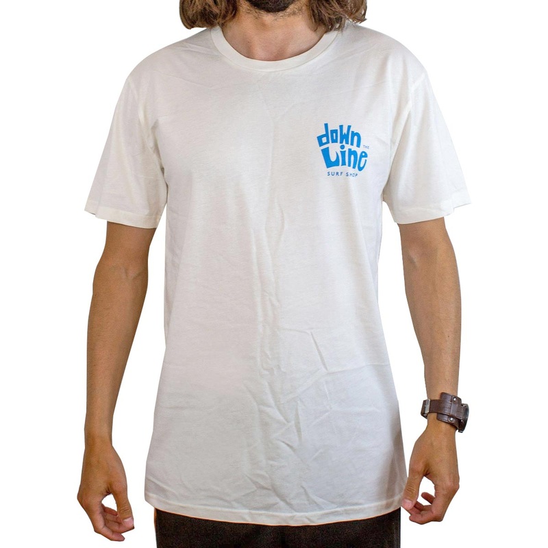 DTL Surf Co. Beach Clean Tee – Natural/Blue