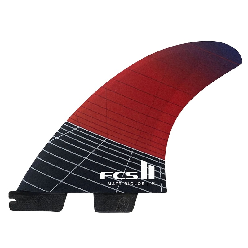 FCS II Lost MB PC Carbon Medium Tri Surfboard Fins – Red