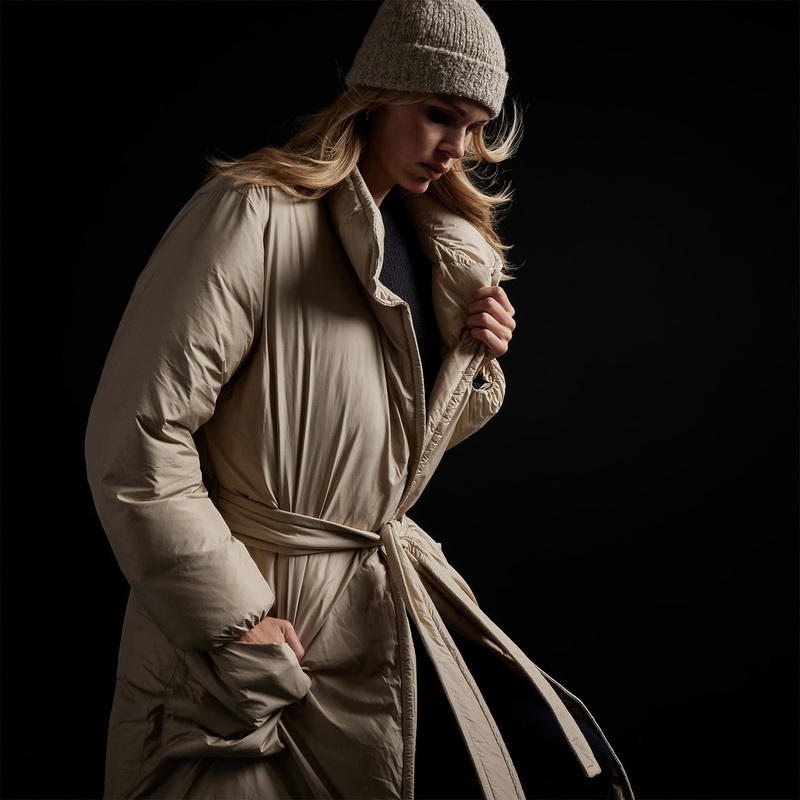 Down Duvet Coat – Sand