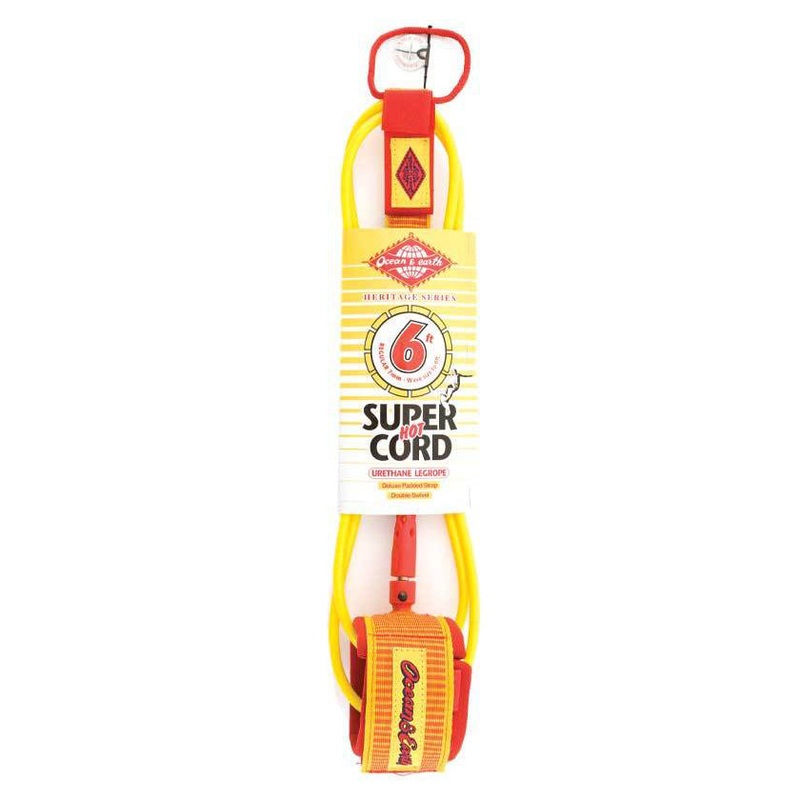Ocean & Earth Moulded Regular Heritage Leash (6ft-Yellow)