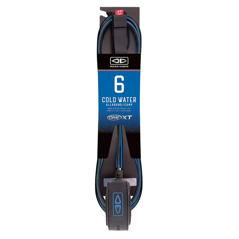 Ocean & Earth One-XT Comp Cold Water 6ft Leash – Black/Blue