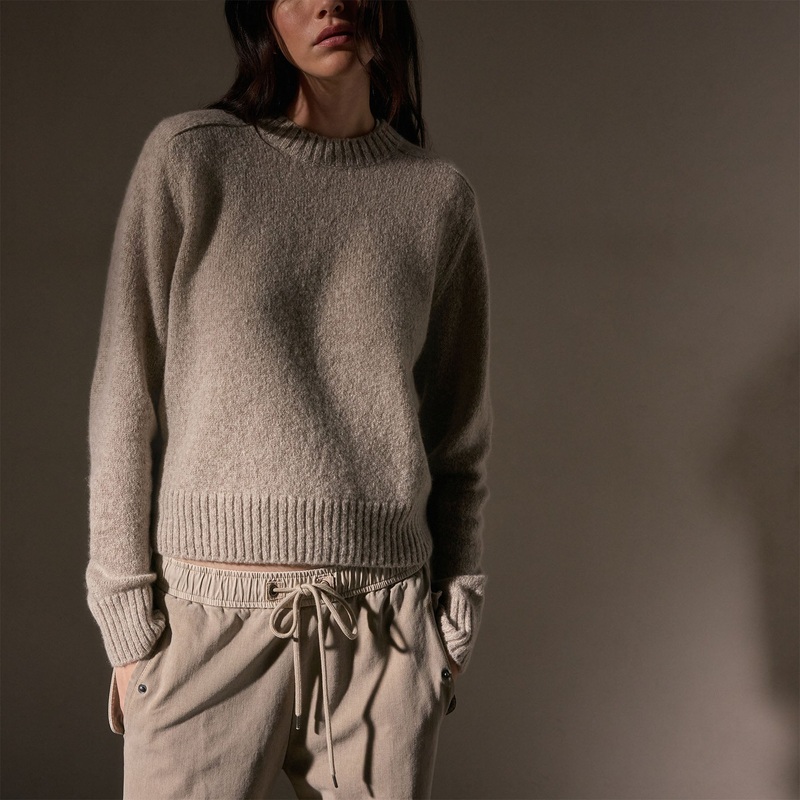 Cashmere Saddle Shoulder Crew Neck – Hazel