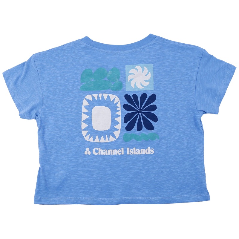 Channel Islands Flowers Crop Women’s S/S T-Shirt – Lagoon