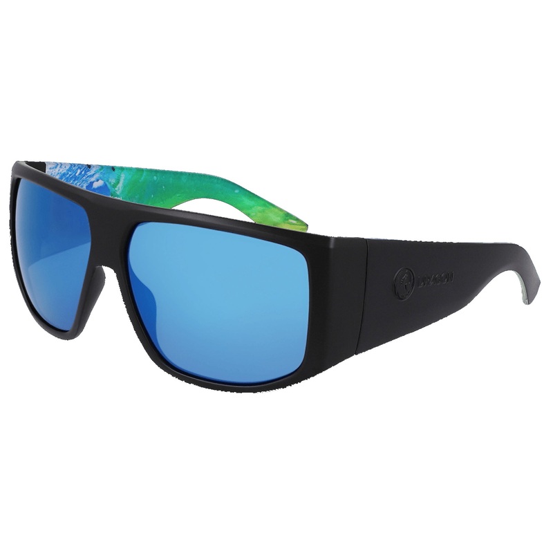 Dragon Fin Clark Little Men’s Sunglasses – Matte Black/Blue ION Polarized
