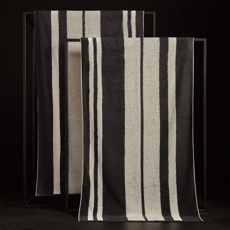 Wide Stripe Beach Towel – Abyss/Vintage White