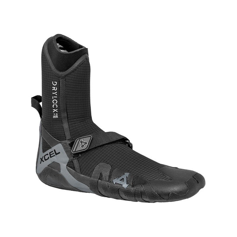 Xcel Drylock Round Toe 7mm Booties-Black/Grey