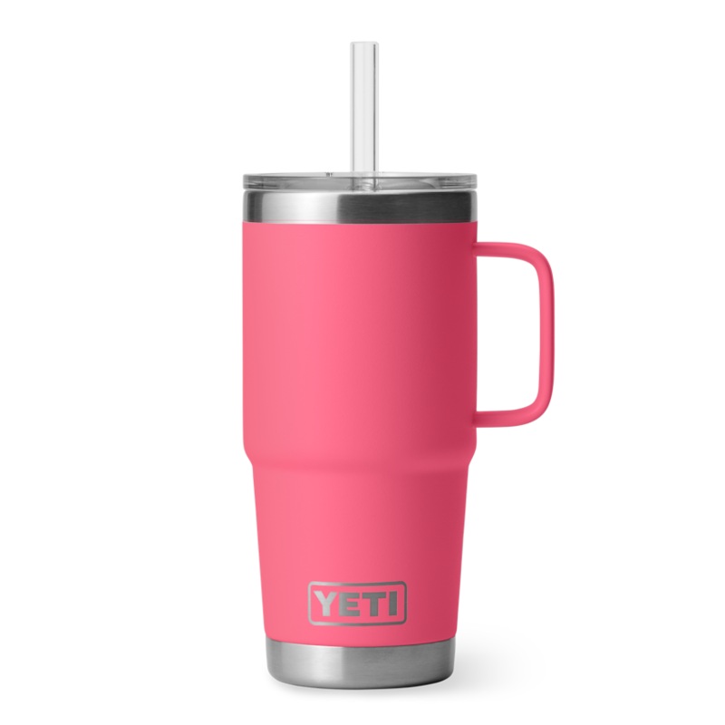 Yeti Rambler 25 oz Straw Mug-Tropical Pink