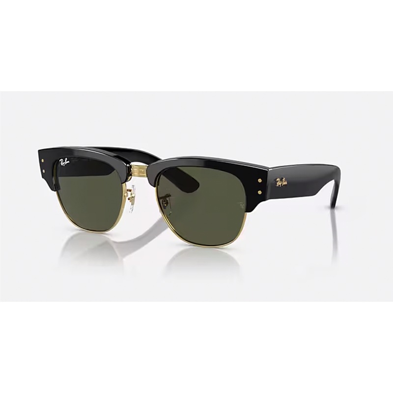 Ray-Ban MEGA CLUBMASTER Women’s Sunglasses – Polished Black On Gold/G-15 Green