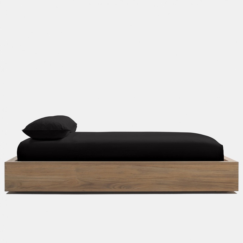 Brushed Jersey Fitted Sheet – Black